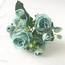 2021 Beautiful Rose Peony Artificial Silk Flowers Small bouquet flores Home Party Spring Wedding Decoration Fake Flower