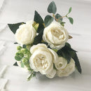2021 Beautiful Rose Peony Artificial Silk Flowers Small bouquet flores Home Party Spring Wedding Decoration Fake Flower