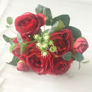 2021 Beautiful Rose Peony Artificial Silk Flowers Small bouquet flores Home Party Spring Wedding Decoration Fake Flower