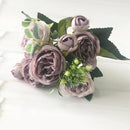 2021 Beautiful Rose Peony Artificial Silk Flowers Small bouquet flores Home Party Spring Wedding Decoration Fake Flower
