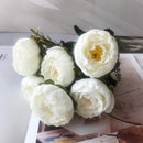 2021 Beautiful Rose Peony Artificial Silk Flowers Small bouquet flores Home Party Spring Wedding Decoration Fake Flower