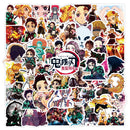 50Pcs Demon Slayer Kimetsu No Yaiba Anime Stickers Decals Skateboard Sticker For Laptop Motorcycle Luggage Kids Gift Toy Sticker