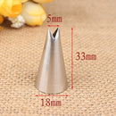 1Pcs DIY Cakes Decoration 19-tooth Pastry Nozzle Kitchen Gadgets Cookies Supplies 304 Stainless Steel Silver Fondant Decor
