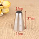 1Pcs DIY Cakes Decoration 19-tooth Pastry Nozzle Kitchen Gadgets Cookies Supplies 304 Stainless Steel Silver Fondant Decor