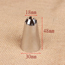 1Pcs DIY Cakes Decoration 19-tooth Pastry Nozzle Kitchen Gadgets Cookies Supplies 304 Stainless Steel Silver Fondant Decor
