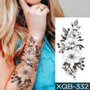 Waterproof Temporary Tattoo Sticker I Love You Flash Tattoos Lip Print Butterfly Flowers Body Art Arm Fake Sleeve Tatoo Women