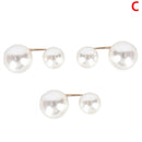 3Pcs/Set Double Pearl Pins for Women Designer Female Brooches Clothes Accessories Simulated Pearl Knit Shirt Jewelry