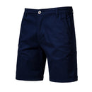 2020 New Summer 100% Cotton Solid Shorts Men High Quality Casual Business Social Elastic Waist Men Shorts 10 Colors Beach Shorts