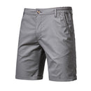 2020 New Summer 100% Cotton Solid Shorts Men High Quality Casual Business Social Elastic Waist Men Shorts 10 Colors Beach Shorts