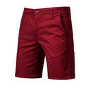 2020 New Summer 100% Cotton Solid Shorts Men High Quality Casual Business Social Elastic Waist Men Shorts 10 Colors Beach Shorts