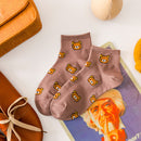 2021 New Cartoon Women's Breathable Cotton Socks Cute Bear Lovely Animal Pattern Girl Sock Combed of Pure Cotton Female Socks