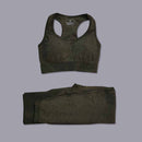 Women Seamless Long Sleeve Yoga Set 2 Piece Sports Bra Top+Pants Sportswear Tracksuit Gym Fitness Leggings Costume Jogging Suit