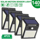 222 LED Solar Light Outdoor 4 Modes Motion Sensor PIR Wall Light Waterproof Solar Lamp Solar Powered Sunlight Garden Decoration