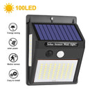 222 LED Solar Light Outdoor 4 Modes Motion Sensor PIR Wall Light Waterproof Solar Lamp Solar Powered Sunlight Garden Decoration