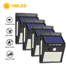 222 LED Solar Light Outdoor 4 Modes Motion Sensor PIR Wall Light Waterproof Solar Lamp Solar Powered Sunlight Garden Decoration