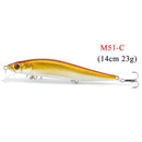 1PCS/lot 14 cm 23.7 g Fishing Lure Minnow Hard Bait with 3 Fishing Hooks Fishing Tackle Lure 3D Eyes Free Shipping