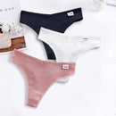 3pcs/lot Panties for Women Sexy Thong Underwear T-Back Briefs Seamless Lingerie Female Fashion Cotton Tanga G-string Breathable