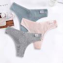 3pcs/lot Panties for Women Sexy Thong Underwear T-Back Briefs Seamless Lingerie Female Fashion Cotton Tanga G-string Breathable