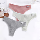 3pcs/lot Panties for Women Sexy Thong Underwear T-Back Briefs Seamless Lingerie Female Fashion Cotton Tanga G-string Breathable