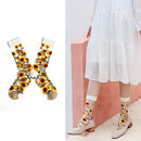 CHAOZHU Girls Cute Cartoon Fruits Sheer Kawaii Lady Women Summer Fall Avocado Lemon Pineapple Cherry Jacquard Socks Female