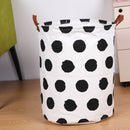 1pc Folding Laundry Basket Round Storage Bin Bag Large Hamper Collapsible Clothes Toy Basket Bucket Organizer Large Capacity