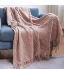 Inya Throw Blanket Textured Solid Soft Sofa Couch Cover Decorative Knitted Blanket Weighted Knit Blanket