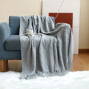 Inya Throw Blanket Textured Solid Soft Sofa Couch Cover Decorative Knitted Blanket Weighted Knit Blanket