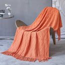 Inya Throw Blanket Textured Solid Soft Sofa Couch Cover Decorative Knitted Blanket Weighted Knit Blanket