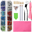 Hot Sale 2000pcs-9600Pcs/Box DMC Hot Fix Rhinestone Hotfix Applicator with 7 Tips Crystal Glass Rhinestone Iron-on Wand Strass