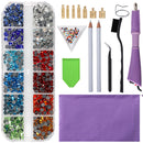 Hot Sale 2000pcs-9600Pcs/Box DMC Hot Fix Rhinestone Hotfix Applicator with 7 Tips Crystal Glass Rhinestone Iron-on Wand Strass