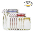 5-20Pcs Portable Mason Jar Bags Reusable Seal Food Saver Storage Bags Organizer Nuts Candy Cookies Snack Sandwich Ziplock Bags