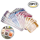 5-20Pcs Portable Mason Jar Bags Reusable Seal Food Saver Storage Bags Organizer Nuts Candy Cookies Snack Sandwich Ziplock Bags