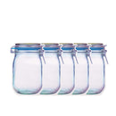 5-20Pcs Portable Mason Jar Bags Reusable Seal Food Saver Storage Bags Organizer Nuts Candy Cookies Snack Sandwich Ziplock Bags