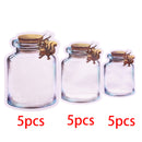 5-20Pcs Portable Mason Jar Bags Reusable Seal Food Saver Storage Bags Organizer Nuts Candy Cookies Snack Sandwich Ziplock Bags