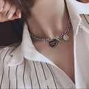 2021 Vintage Multilayer Acrylic Butterfly Choker Necklace Fashion Women Letter Golden Chain Layered Necklace Jewelry Party Gift