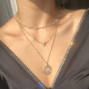 2021 Vintage Multilayer Acrylic Butterfly Choker Necklace Fashion Women Letter Golden Chain Layered Necklace Jewelry Party Gift