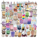 50PCS Summer Cute Flavored Drink Stickers PVC Kawaii Cartoon Beverage Decal sticker For Girl DIY Laptop Stationery Water Bottle