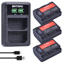 2Pcs 2280mAh NP-FZ100 NPFZ100 NP FZ100 Battery + LED Dual USB Charger for Sony NP-FZ100, BC-QZ1, Sony a9, a7R III, a7 III,A6600