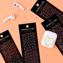 1pcs Butterfly Heart Gold Silver Stamping PVC Material Stickers Scrapbooking Creative DIY Deco Stationery Stickers