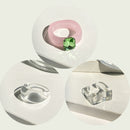 17KM 3pcs Korean Geometric Transparent Resin Acrylic Rings Set For Women Fashion Crystal Rings 2021 Trend Jewelry Gifts