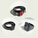 17KM 3pcs Korean Geometric Transparent Resin Acrylic Rings Set For Women Fashion Crystal Rings 2021 Trend Jewelry Gifts