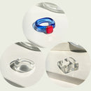 17KM 3pcs Korean Geometric Transparent Resin Acrylic Rings Set For Women Fashion Crystal Rings 2021 Trend Jewelry Gifts