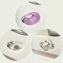17KM 3pcs Korean Geometric Transparent Resin Acrylic Rings Set For Women Fashion Crystal Rings 2021 Trend Jewelry Gifts