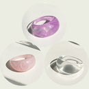 17KM 3pcs Korean Geometric Transparent Resin Acrylic Rings Set For Women Fashion Crystal Rings 2021 Trend Jewelry Gifts