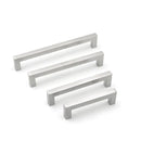 3-15Inch Black Cabinet Handles Stainless Steel Square Closet Drawer Cupboard Pulls Bathroom Door Knobs Furniture Kitchen Handle