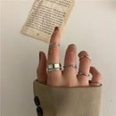 17KM Bohemian Gold Chain Rings Set For Women Fashion Boho Coin Snake Moon Rings Party 2021 Trend Jewelry Gift