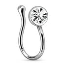 1Piece Stainless Steel Heart Clip On Nose Ring Star Fake Nose Piercing Clip On Cross Nose Clip Fake Jewelry Faux Piercing Nez