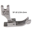 1PC 1/4 1/8 3/8 1/16 3/16 5/16 1/32 Metal Presser Foot SP-18 Industrial Sewing Machine Flat Car Moving Edge Single Needle Flat