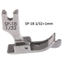1PC 1/4 1/8 3/8 1/16 3/16 5/16 1/32 Metal Presser Foot SP-18 Industrial Sewing Machine Flat Car Moving Edge Single Needle Flat
