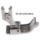 1PC 1/4 1/8 3/8 1/16 3/16 5/16 1/32 Metal Presser Foot SP-18 Industrial Sewing Machine Flat Car Moving Edge Single Needle Flat
